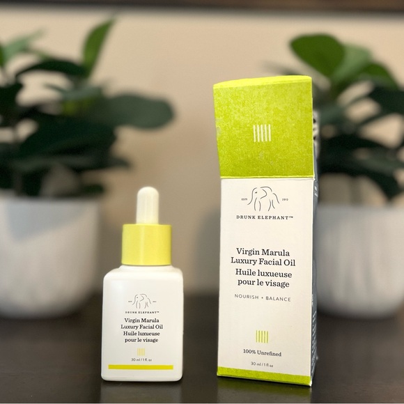 Drunk Elephant Virgin Marula Facial Oil - White and Green - Picture 2 of 2